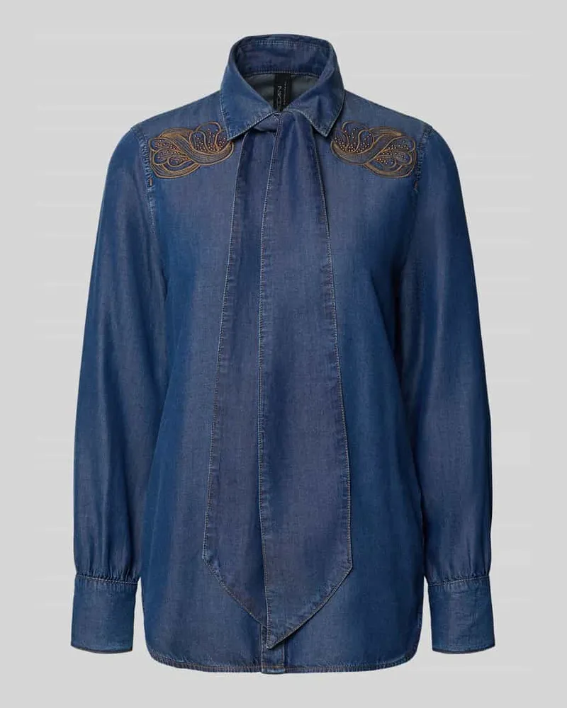Marc Cain Jeansbluse in Denim-Optik Marine