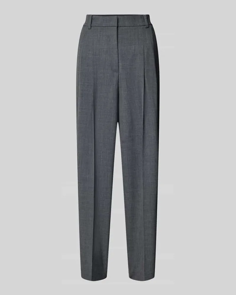 Cambio Stoffhose mit gelegten Falten Modell 'EMILIE TRACK Anthrazit
