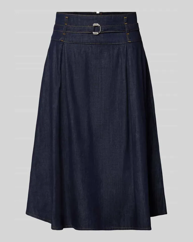 More & More Midirock in Denim-Optik Jeansblau