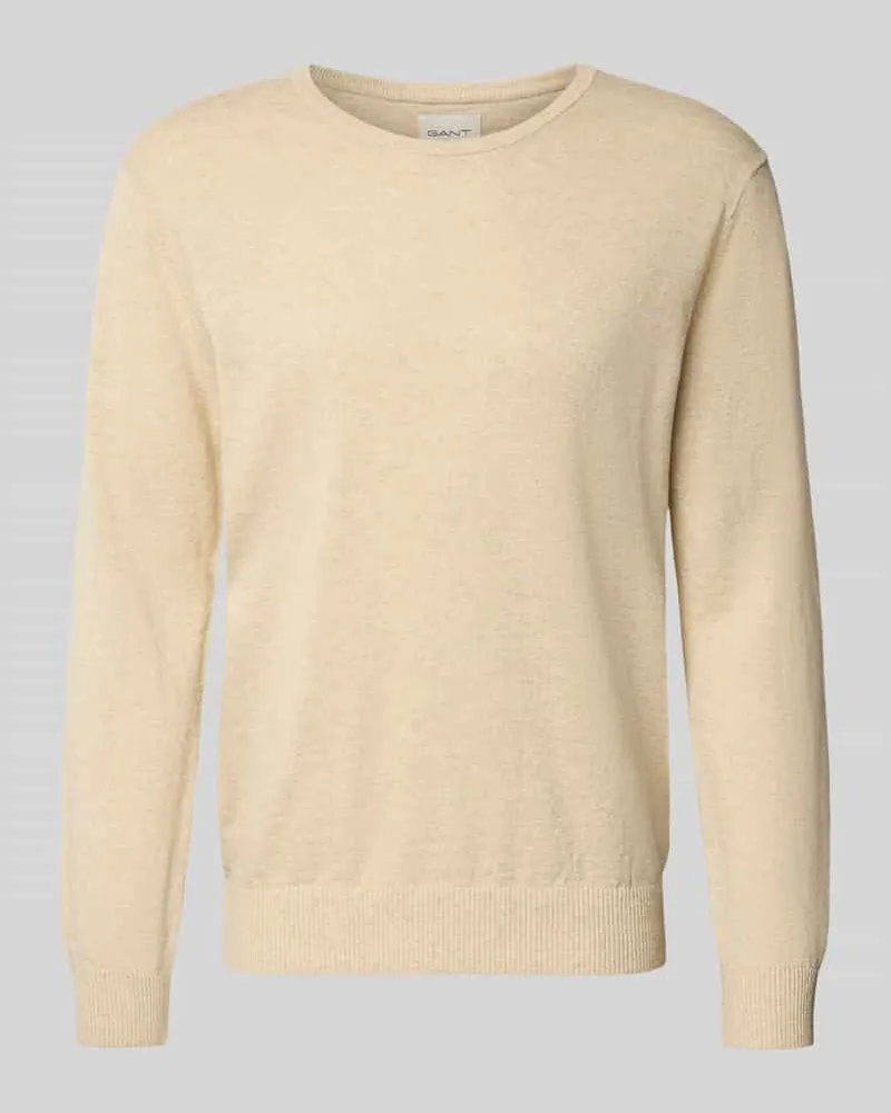 Gant Longsleeve mit Leinen-Anteil Sand
