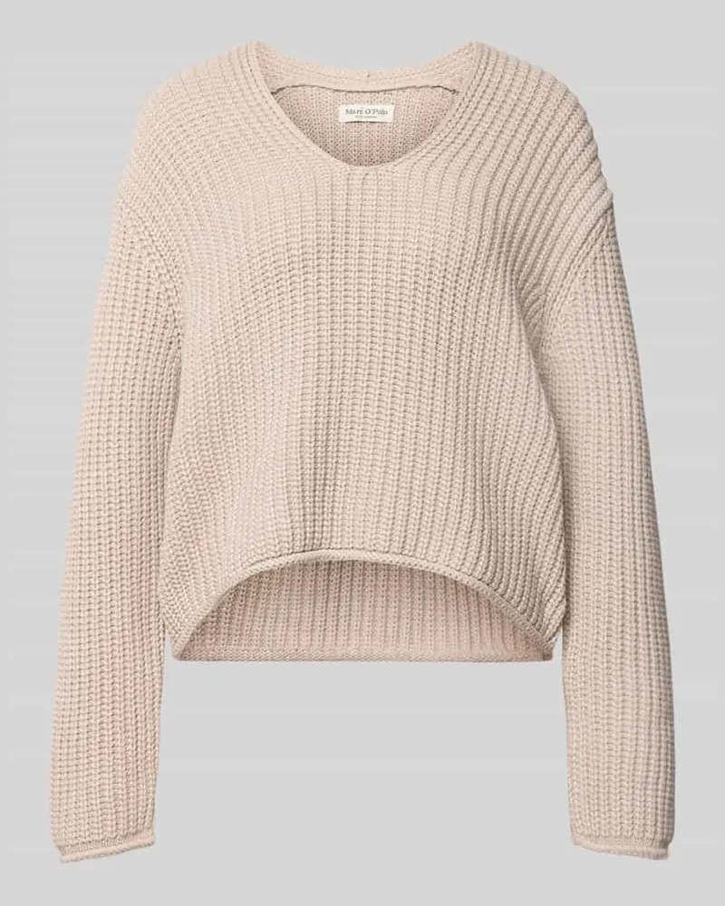 Marc O'Polo Loose Fit Pullover aus Baumwoll-Mix Stein