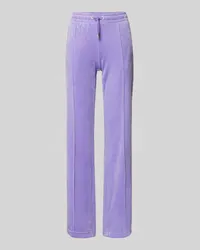 Juicy Couture Regular Fit Trackpants mit fixierten Bügelfalten Modell 'TINA Violett