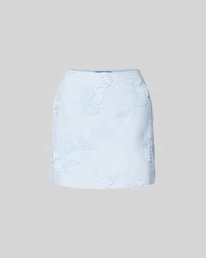 ROTATE Birger Christensen Minirock mit Nahtreißverschluss Hellblau