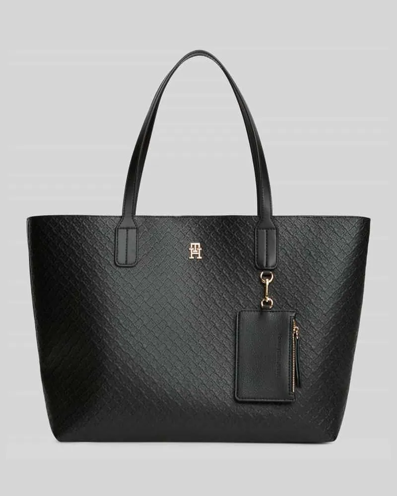 Tommy Hilfiger Shopper mit Strukturmuster Black