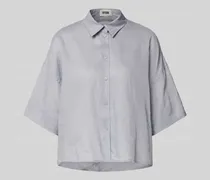 Relaxed Fit Leinenbluse mit überschnittenen Schultern