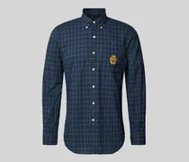 Classic Fit Freizeithemd mit Label-Stitching