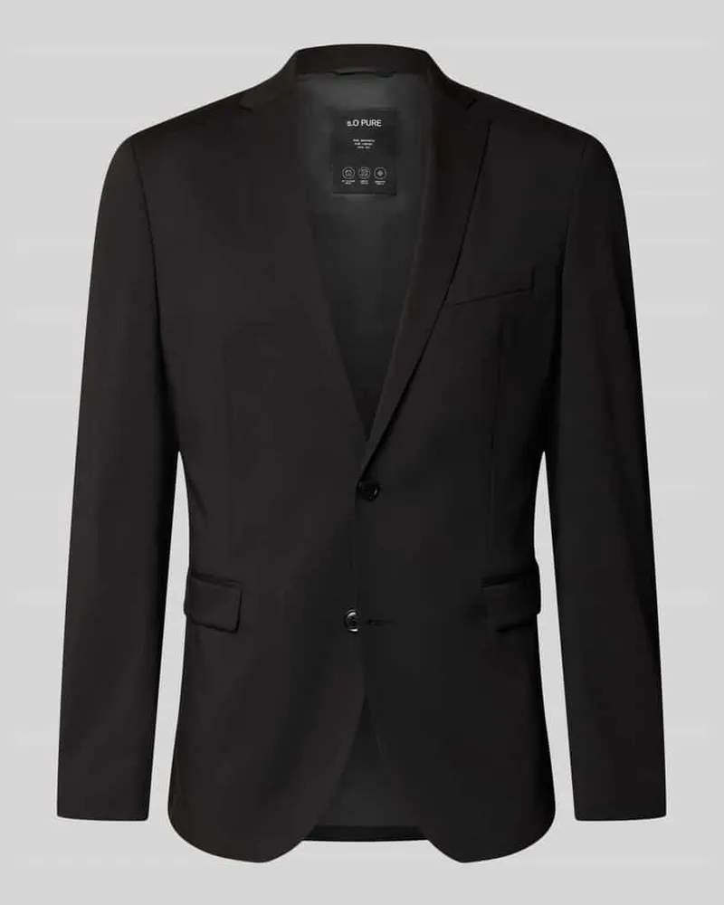 S.Oliver Slim Fit Anzugsakko mit Viskose-Anteil Black