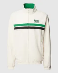 Puma Sweatjacke mit Label-Stitching Offwhite