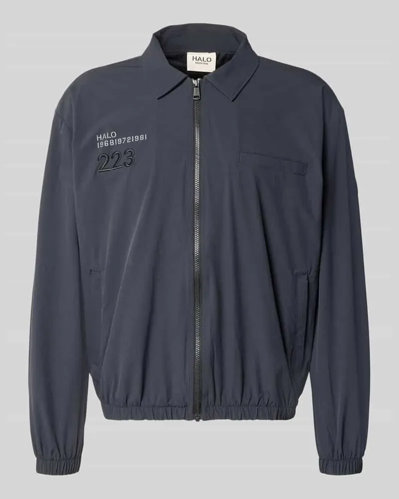 HALO Regular Fit Hemdjacke mit Logo Modell ' MOVE Black