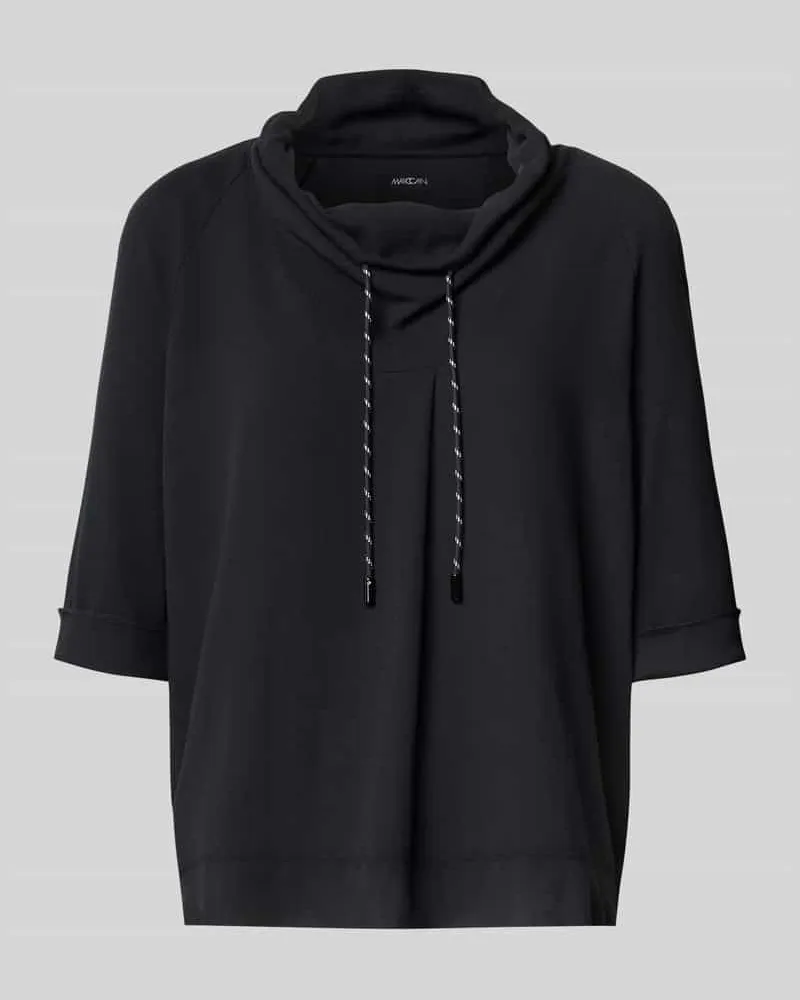 Marc Cain Sweatshirt mit Tunnelzug Black