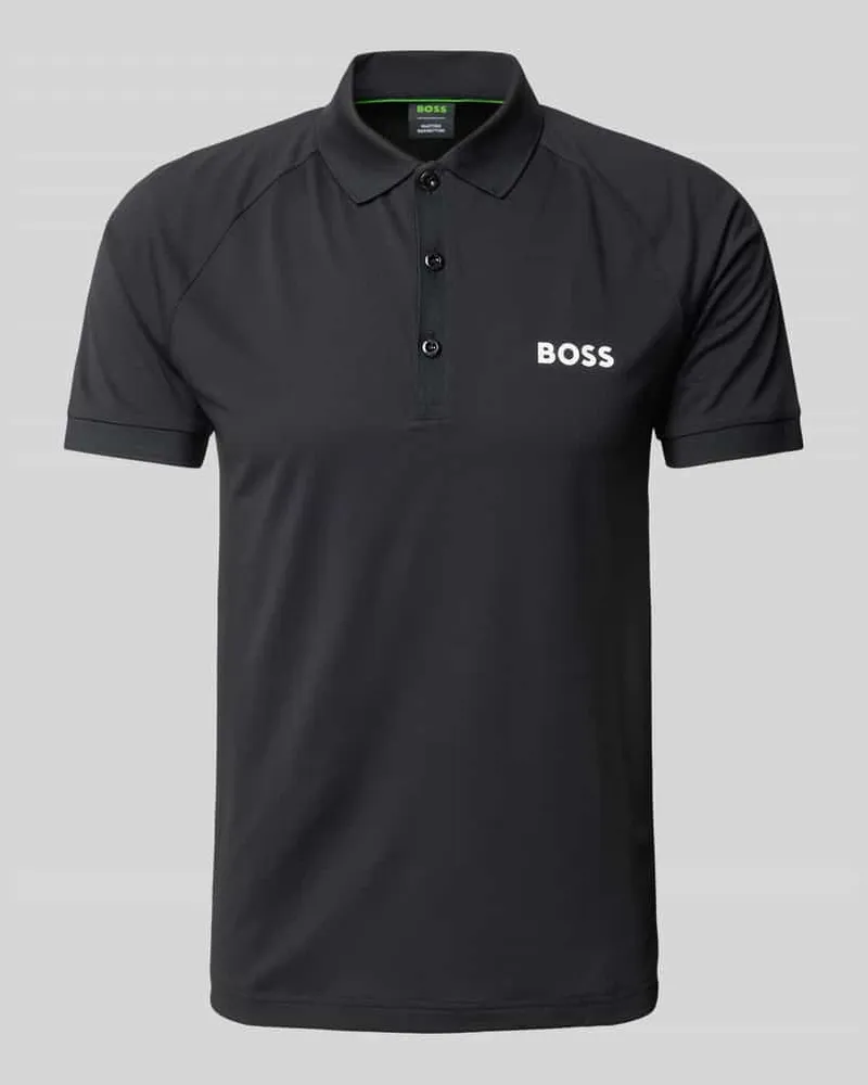 HUGO BOSS Poloshirt mit Label-Print Modell 'Patteo Black