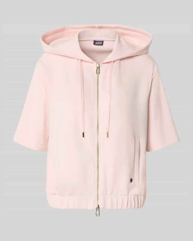 JOOP! Sweatjacke mit Halbarm Modell 'Therese Hellrosa