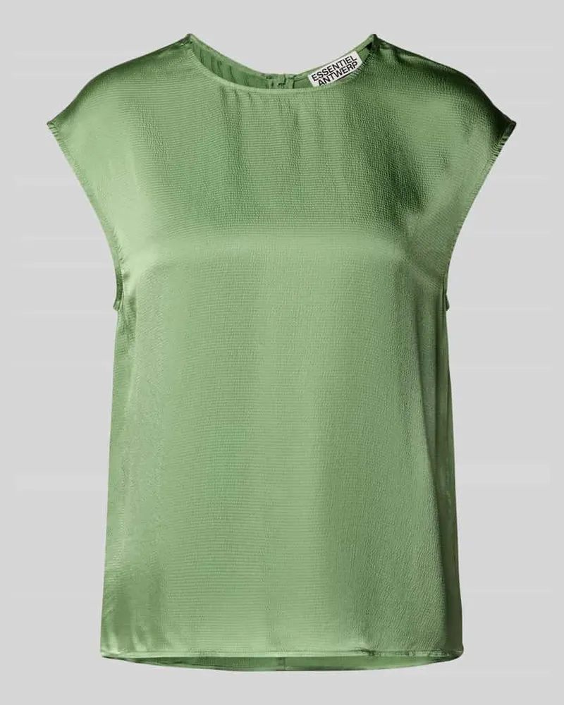 Essentiel Blusenshirt aus Viskose mit Rundhalsausschnitt Modell 'Hoof Mint