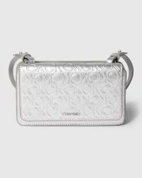 Calvin Klein Handtasche mit Logo-Muster Silber