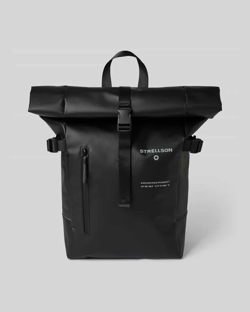 Strellson Rucksack mit Label-Print Modell 'stockwell Black