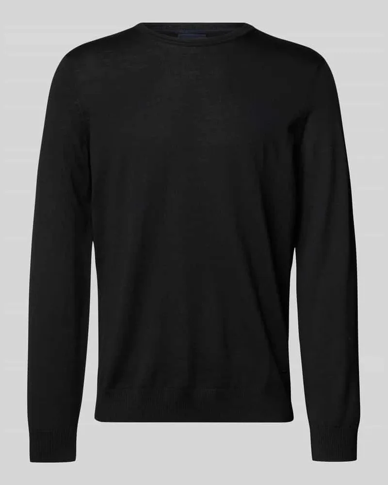 JOOP! Strickpullover mit Rundhalsausschnitt Black