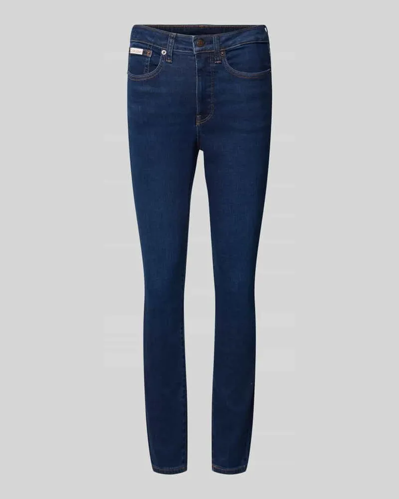 Calvin Klein Skinny Fit Jeans mit 5-Pocket-Design Blau