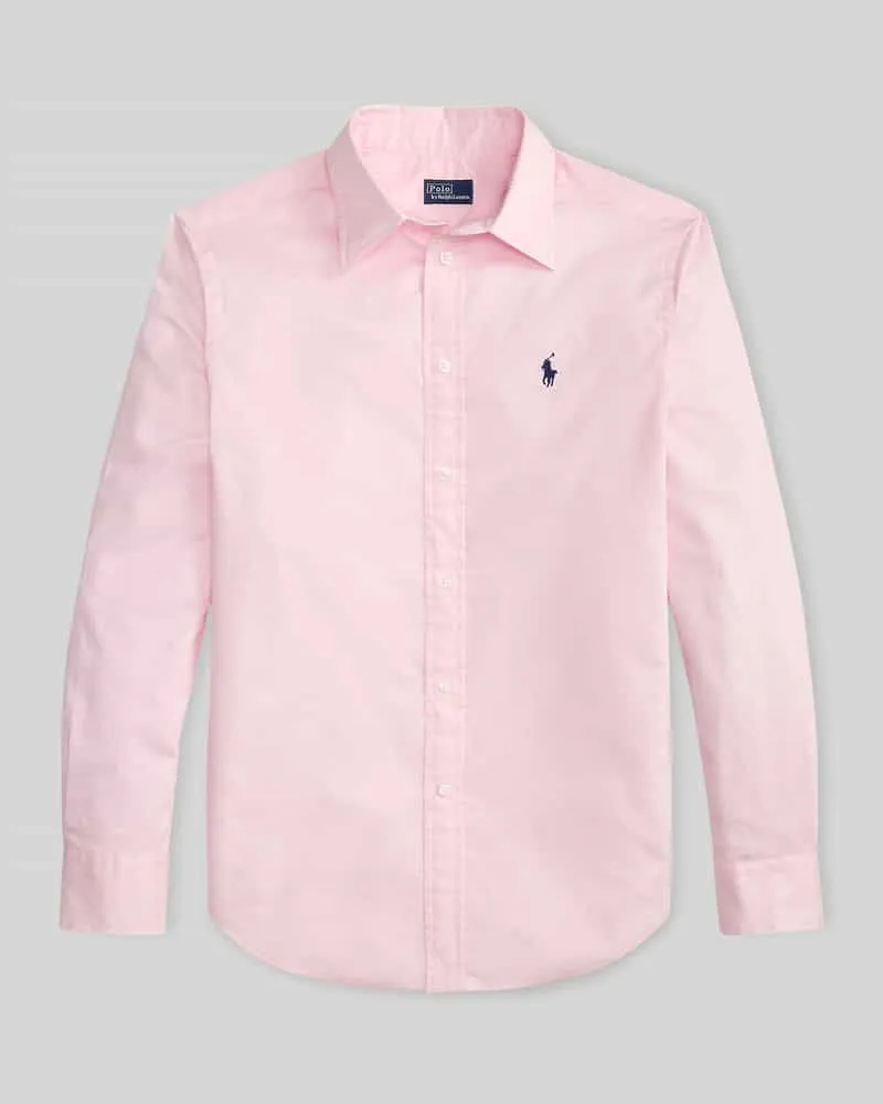 Ralph Lauren Slim Fit Hemdbluse aus reiner Baumwolle Rose