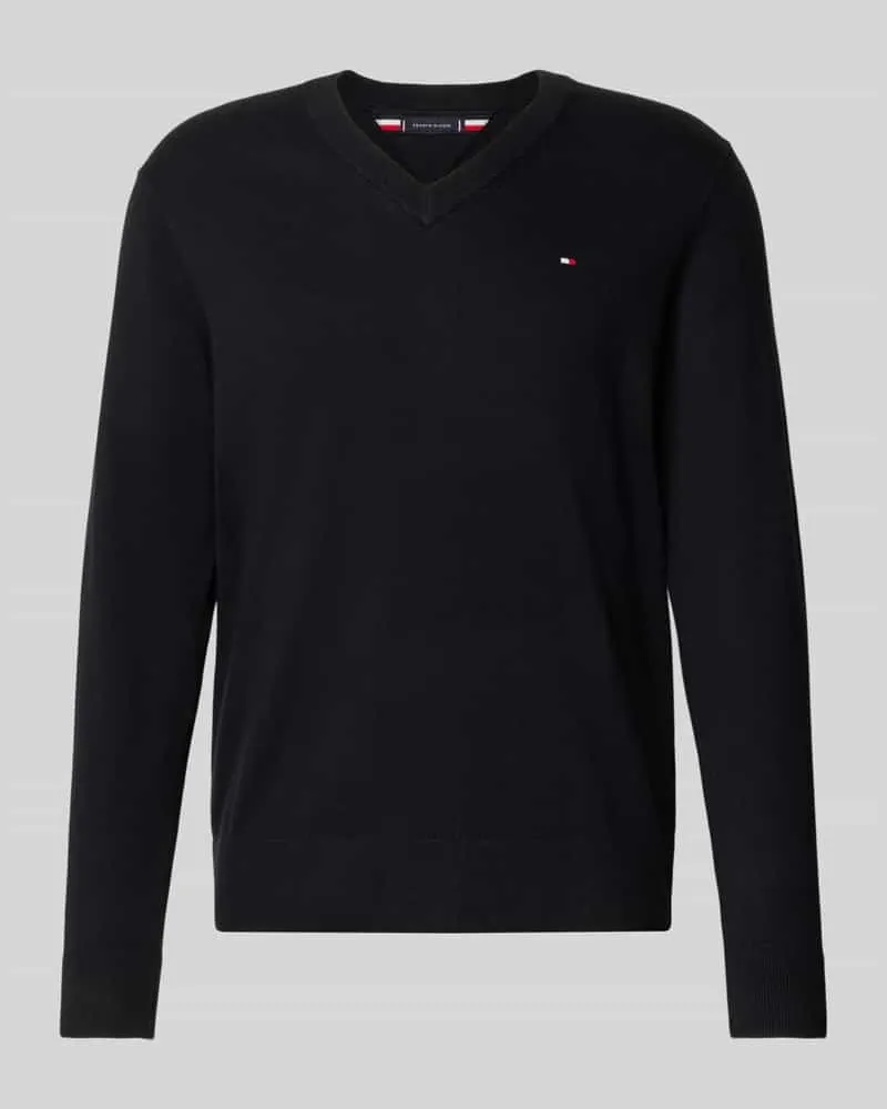 Tommy Hilfiger Regular Fit Pullover aus Baumwoll-Kaschmir-Mix Black