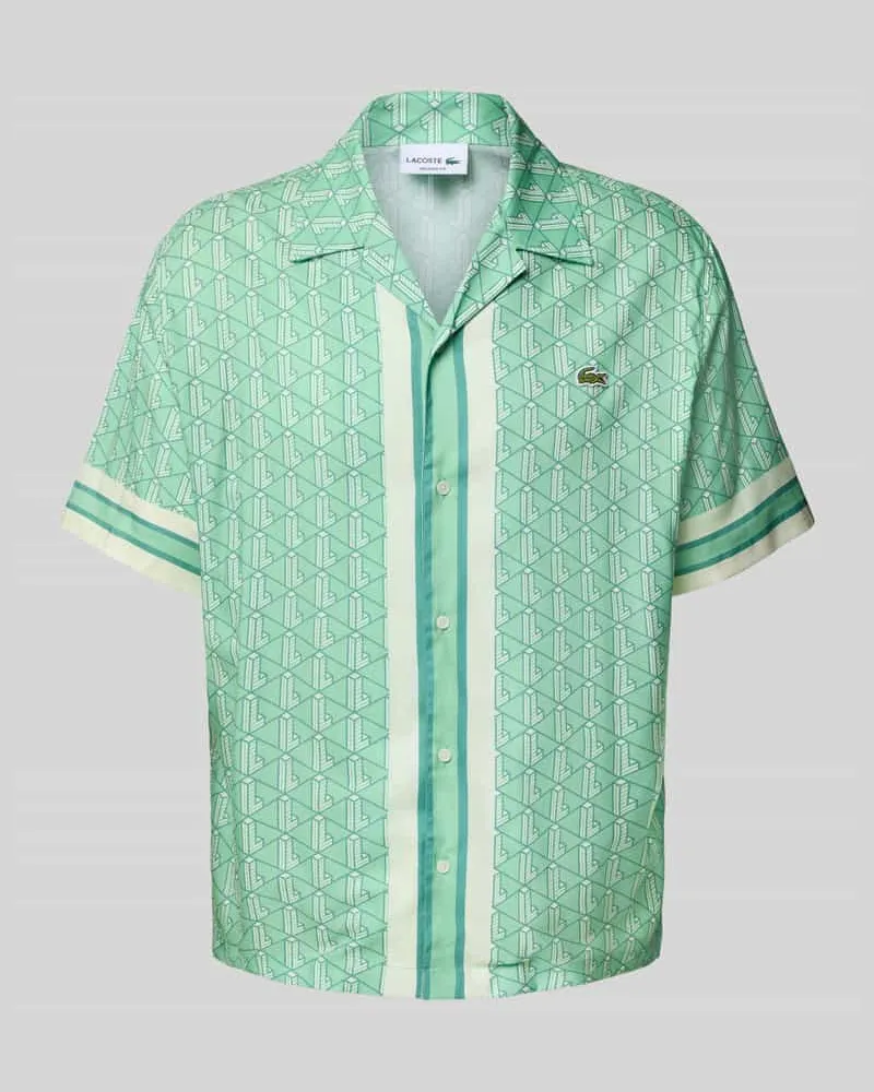 Lacoste Freizeithemd mit Label-Detail Hellgruen