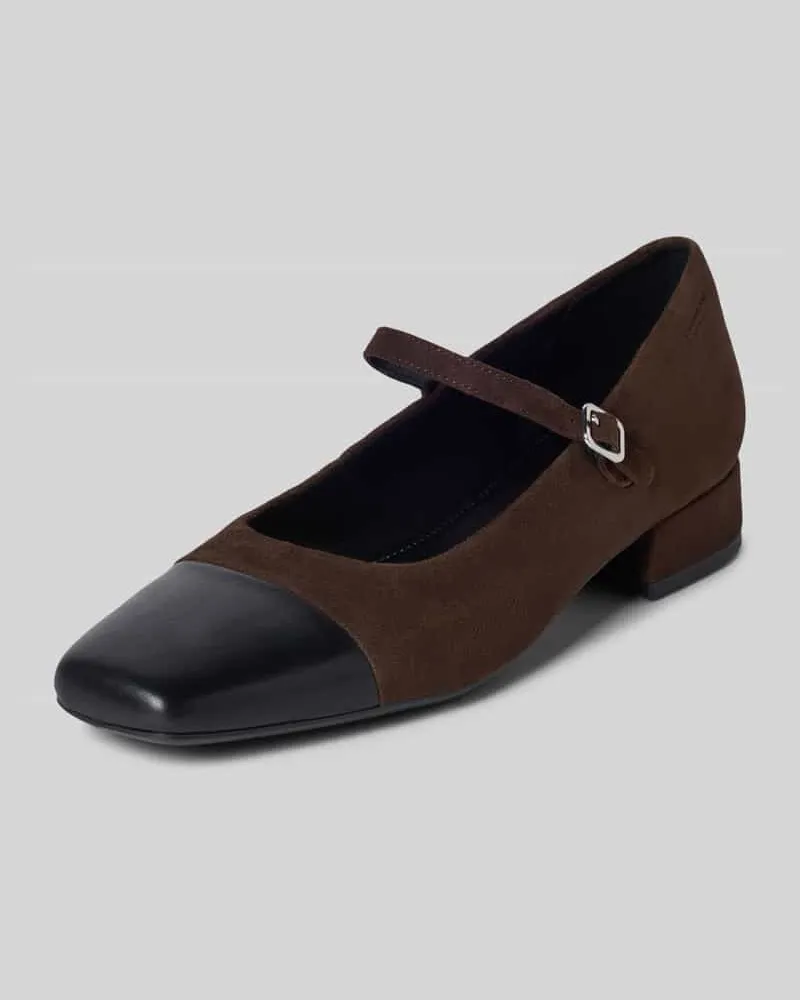 Vagabond Pumps aus Ziegen-Velours Modell 'DEBBI Dunkelbraun