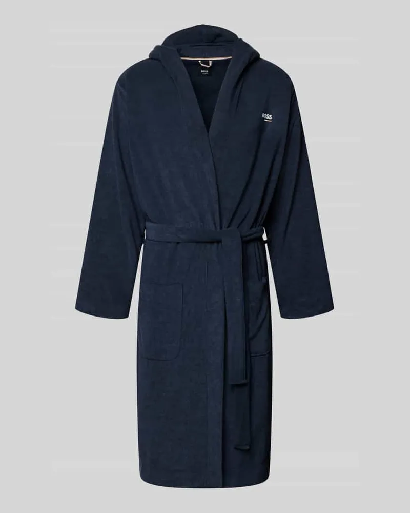 HUGO BOSS Regular Fit Bademantel mit Viskose-Anteil Modell 'Terry Marine