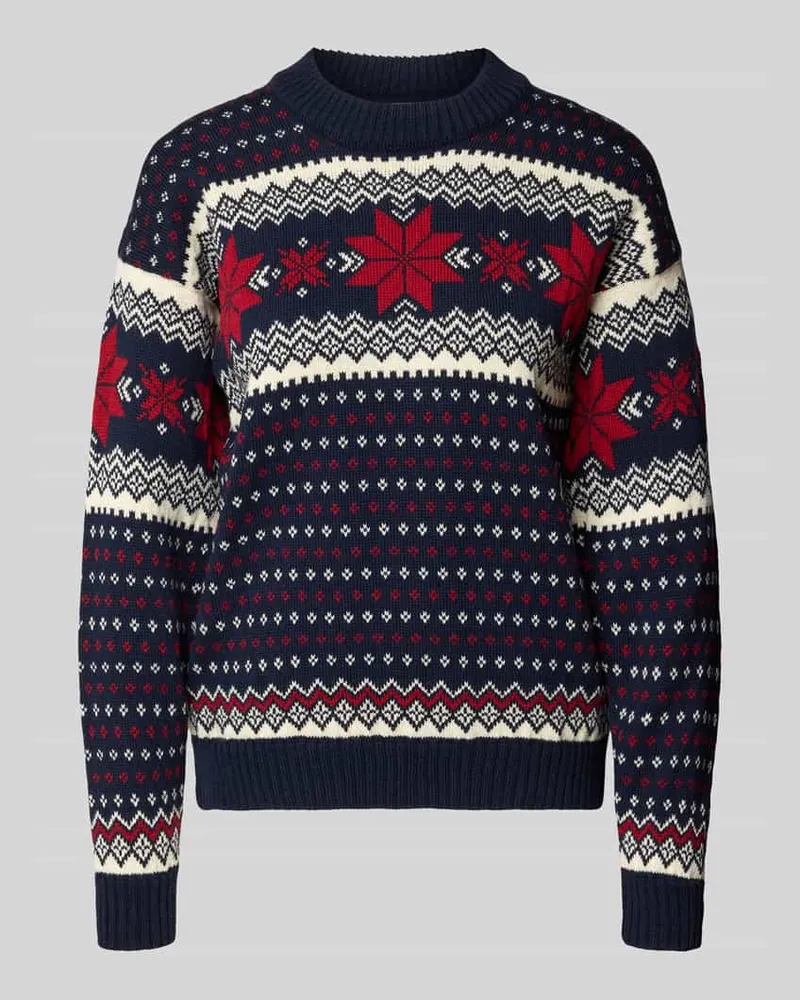 Dale of Norway Regular Fit Pullover aus reiner Lanawolle Marine