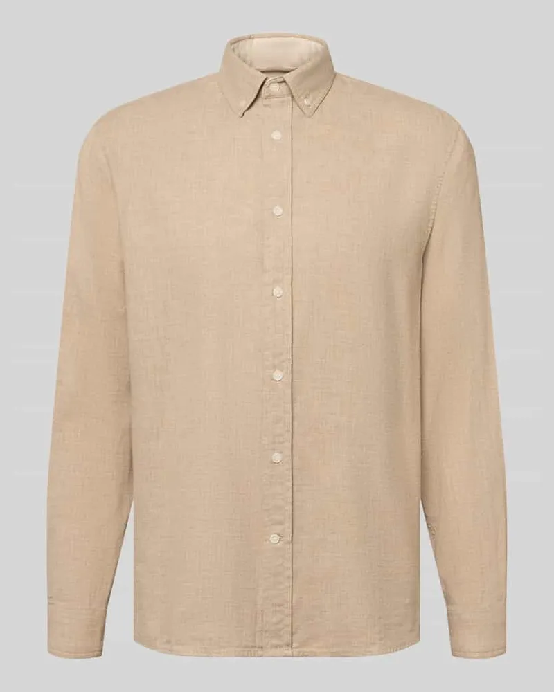 Armedangels Relaxed Fit Freizeithemd aus reiner Baumwolle Modell 'ARAAMO Beige