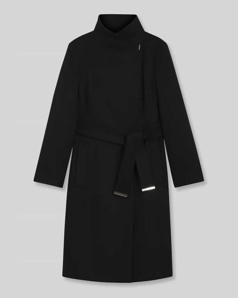 HUGO BOSS Regular Fit Mantel aus Woll-Kaschmir-Mix Modell 'Calegan Black