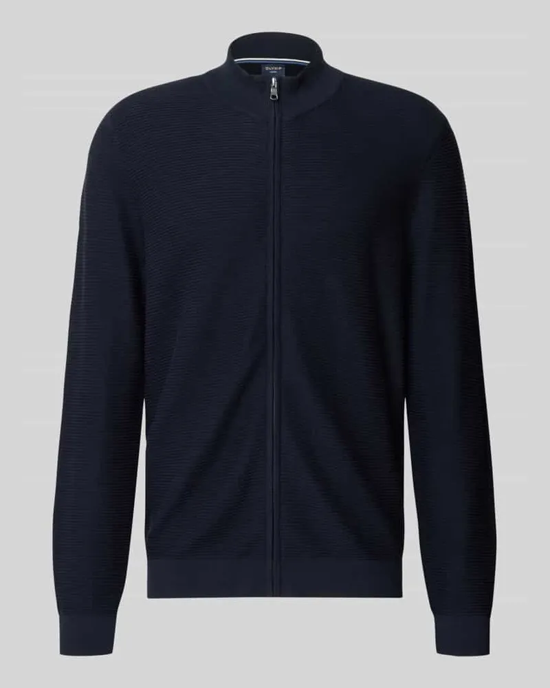Olymp Strickjacke mit Strukturmuster Marine