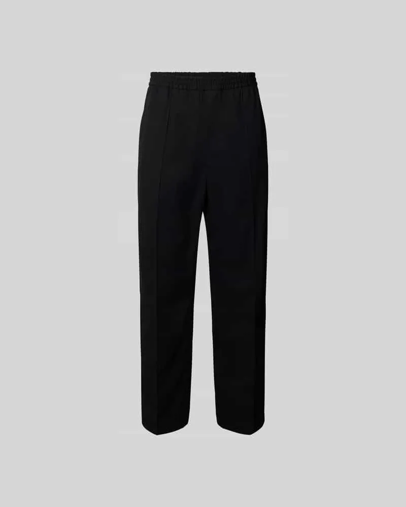Kitsuné Regular Fit Stoffhose aus Baumwolle Black