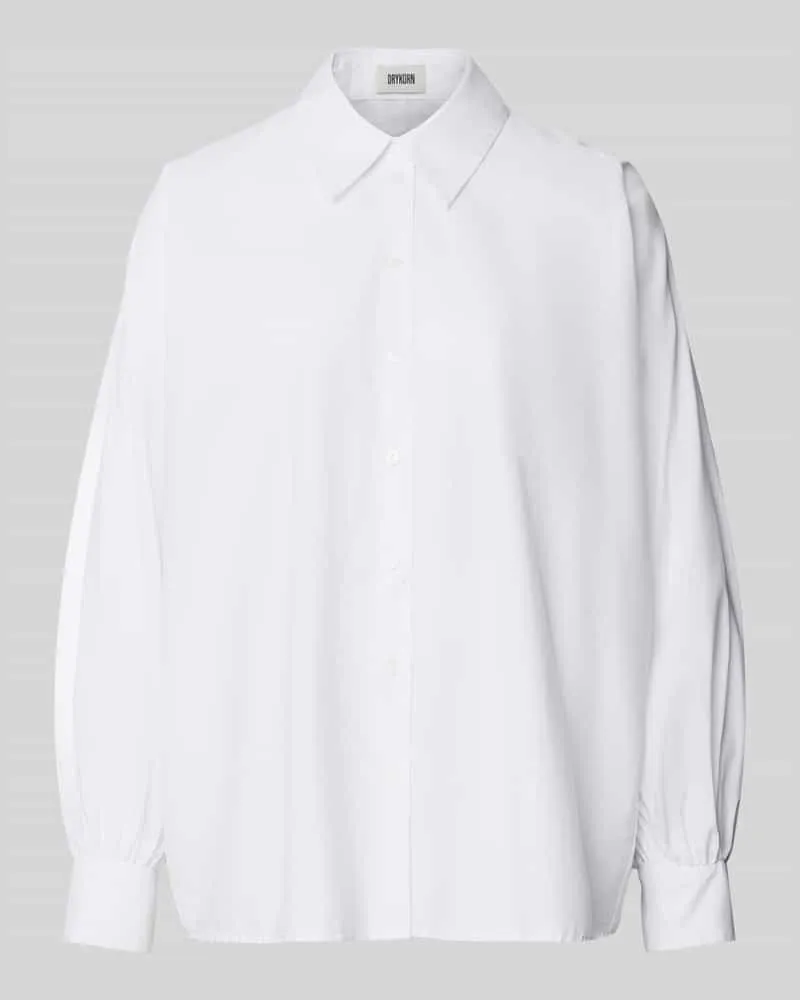 Drykorn Relaxed Fit Bluse mit Knopfleiste Modell 'MOYALA Weiss
