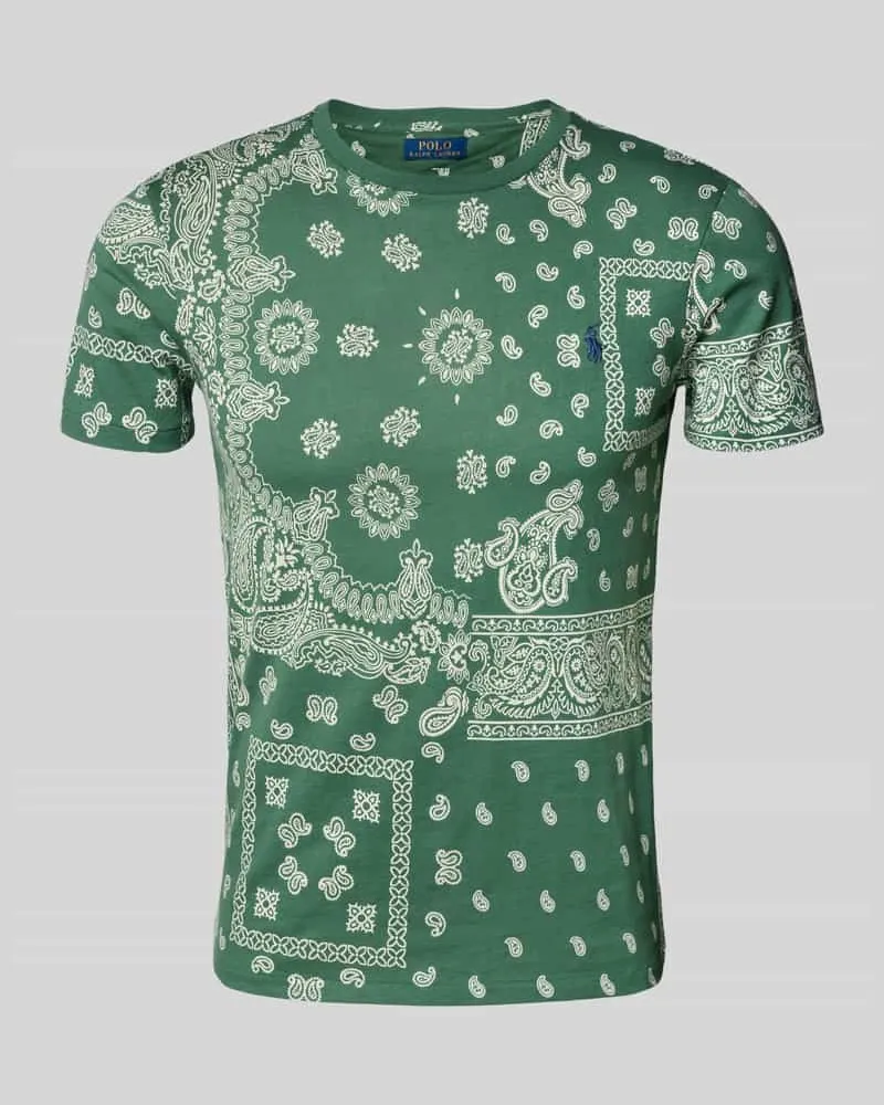 Ralph Lauren Custom Slim Fit T-Shirt mit Rundhalsausschnitt Khaki