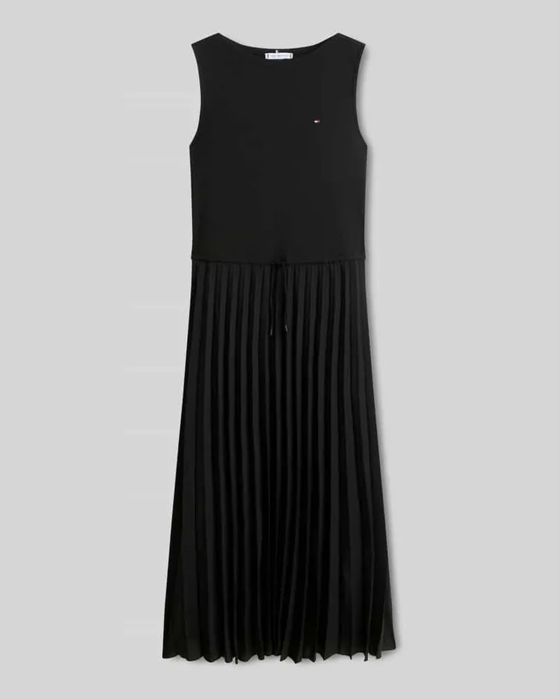 Tommy Hilfiger Slim Fit Midikleid mit Faltenrock Black