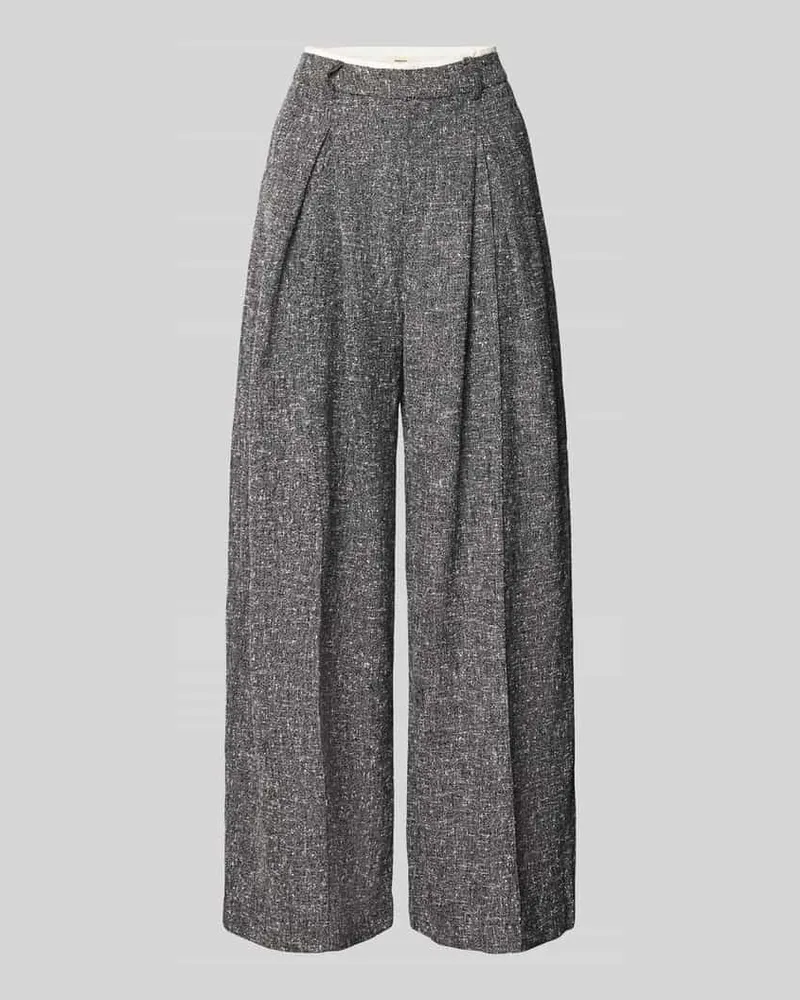 Suncoo Wide Leg Bundfaltenhose Modell 'JERK Mittelgrau