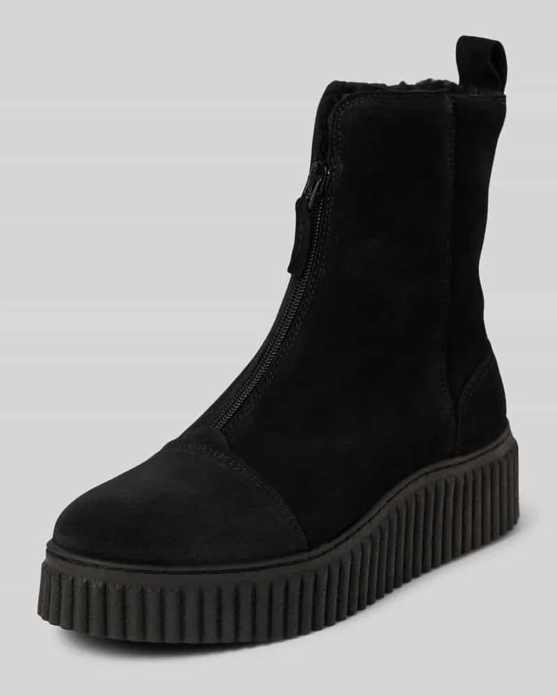 Marc O'Polo Stiefel mit wärmendem Innenfutter aus Rindsveloursleder Black