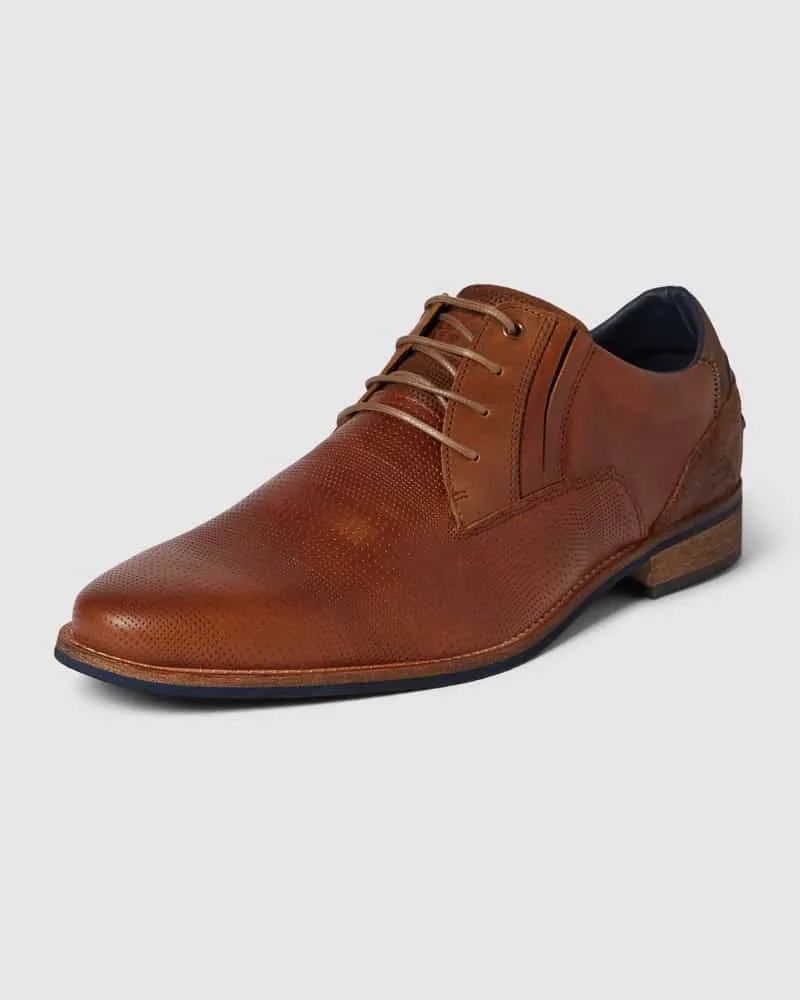 Bullboxer Derby mit Strukturmuster Modell 'PHILIP Cognac