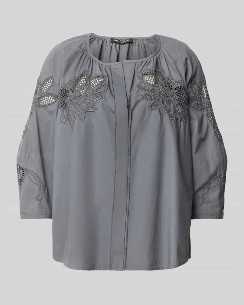 Luisa Cerano Relaxed Fit Bluse mit 3/4-Arm Graphit