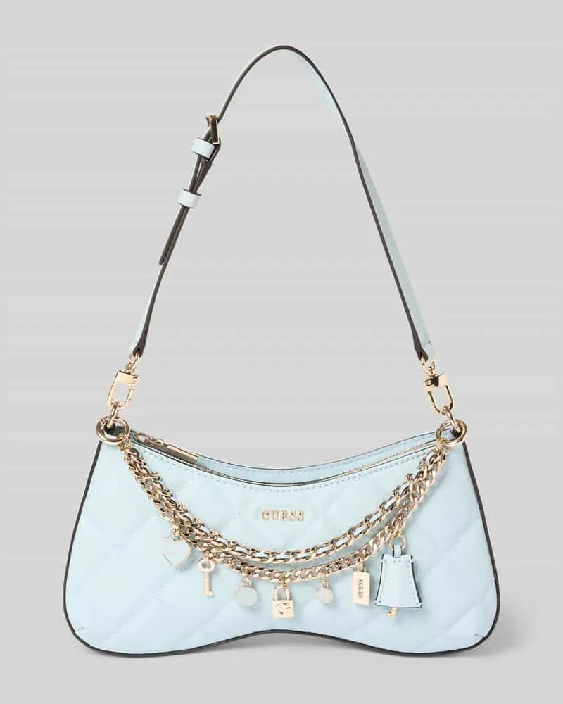 Guess Shoulder Bag mit Logo-Detail Modell 'Libby Hellblau