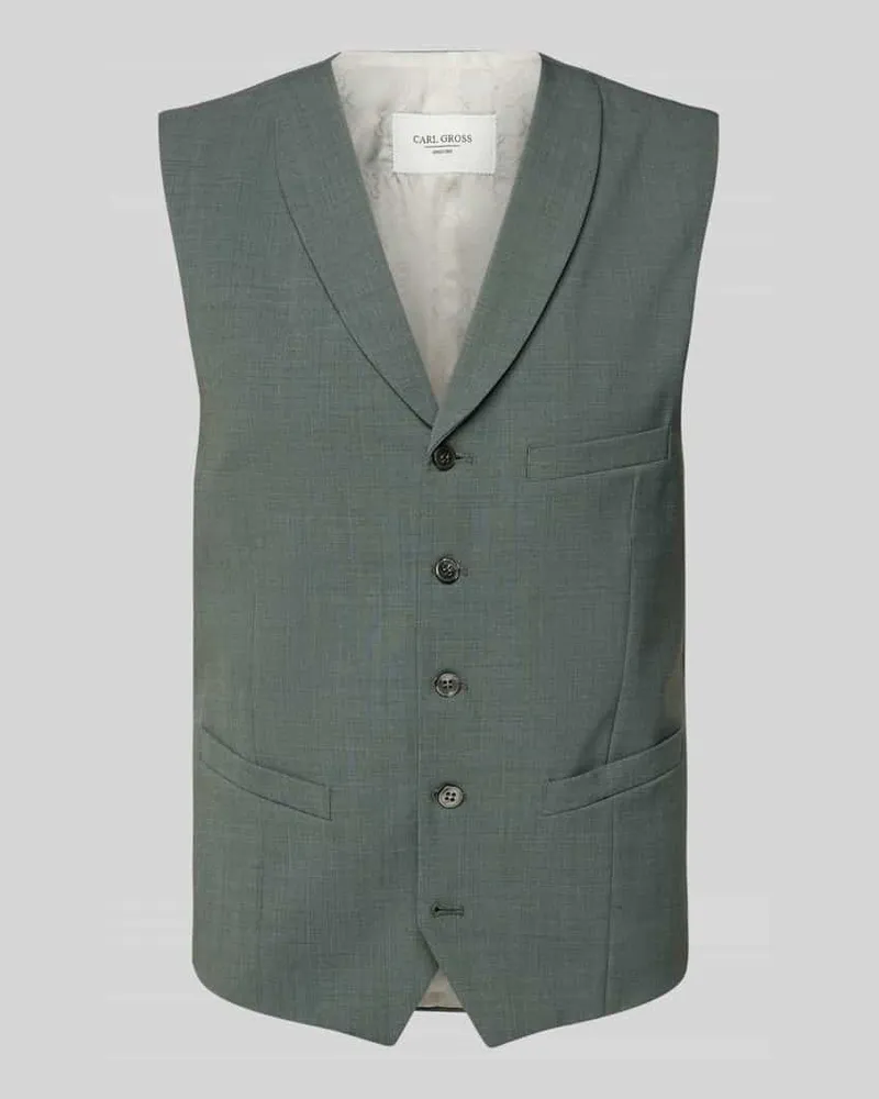 Carl Gross Slim Fit Anzugweste mit Lanawoll-Anteil Modell 'Warren Gruen