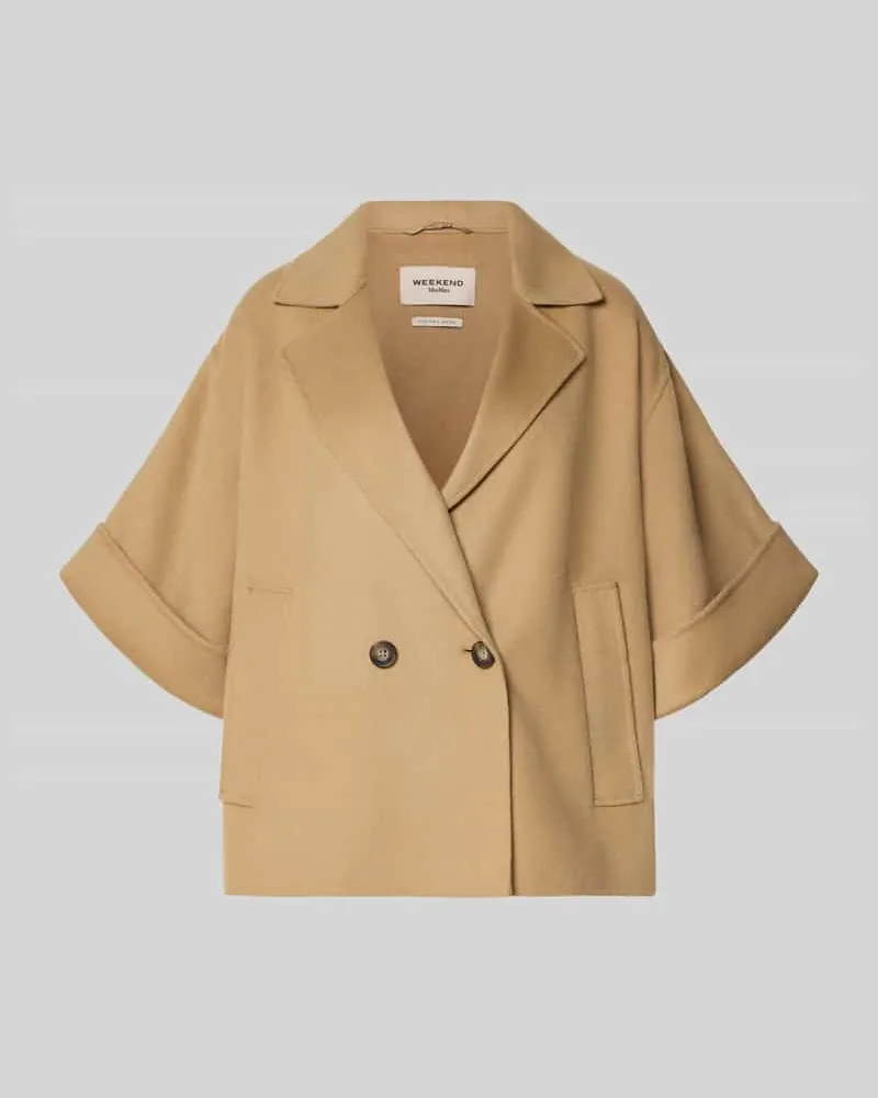 Max Mara Regular Fit Kurzmantel aus reiner Schurwolle Modell 'NEO Camel