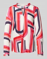 Emily van den Bergh Bluse mit Tunikakragen Pink