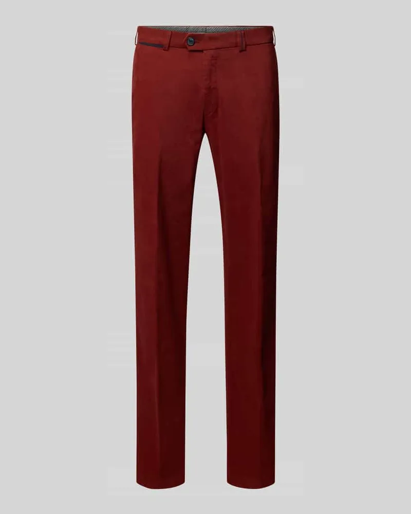 Hiltl Regular Fit Stoffhose mit Bügelfalten Modell 'Peaker Bordeaux