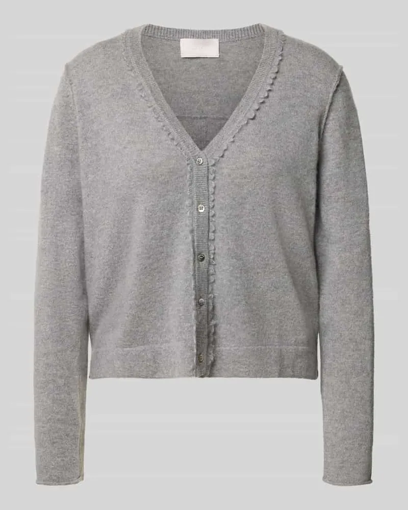 hemisphere Strickjacke aus reinem Kaschmir mit überschnittenen Schultern Graphit