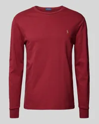 Ralph Lauren Custom Slim Fit Longsleeve mit Rundhalsausschnitt Bordeaux