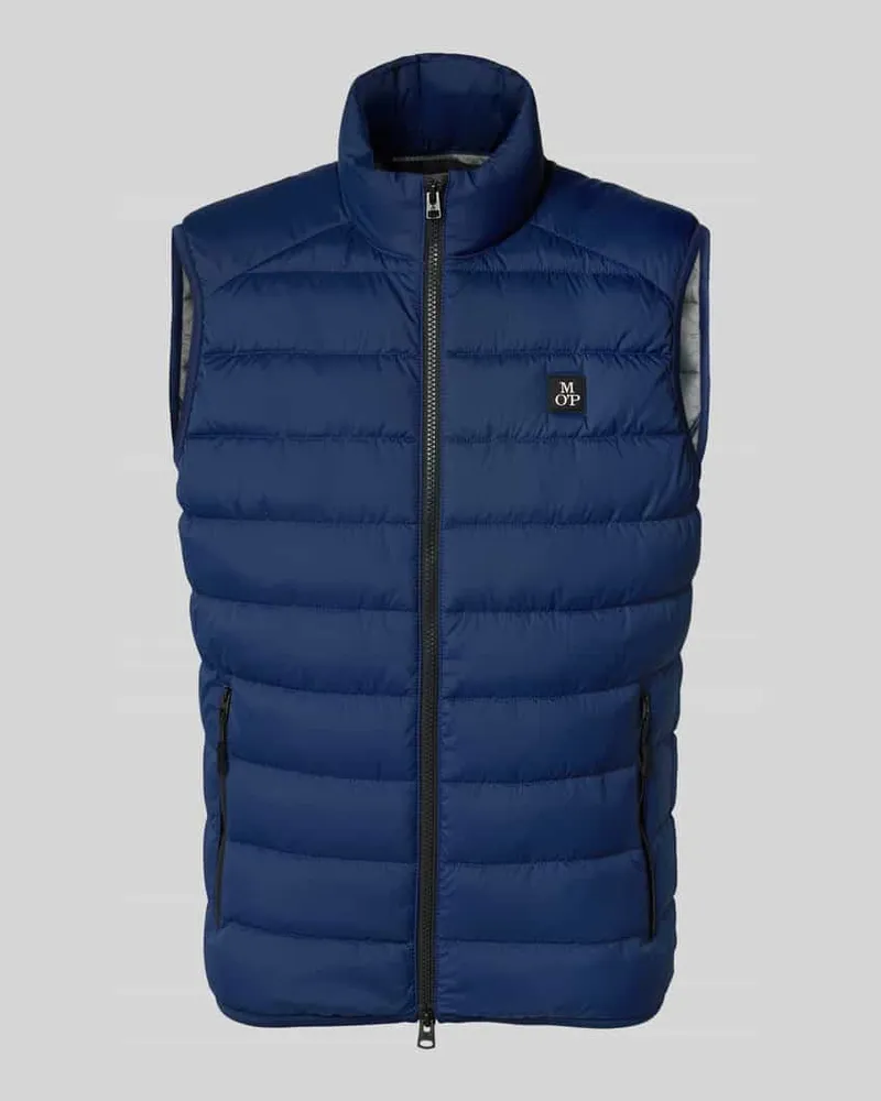 Marc O'Polo Regular Fit Steppweste mit Reißverschlusstaschen Royal