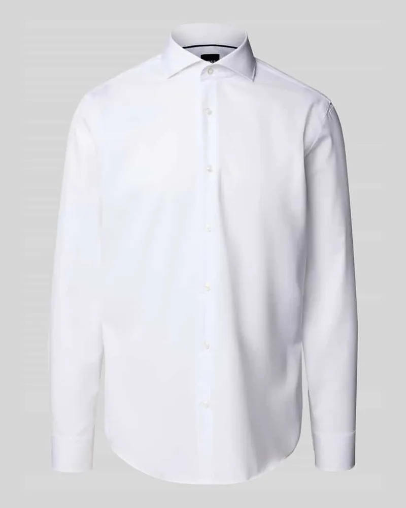 HUGO BOSS Regular Fit Businesshemd aus reiner Baumwolle Modell 'JOE Weiss
