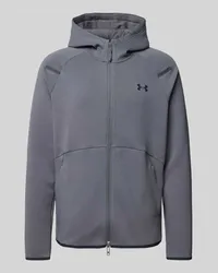 Under Armour Sweatjacke mit Zweiwege-Reißverschluss Modell 'Unstoppable Anthrazit