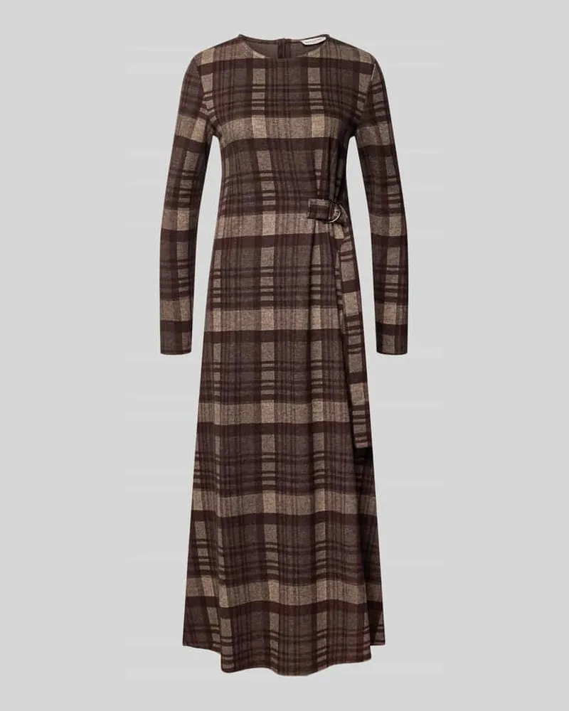 Max Mara Maxikleid aus Viskosemix Modell 'PALO Mittelbraun