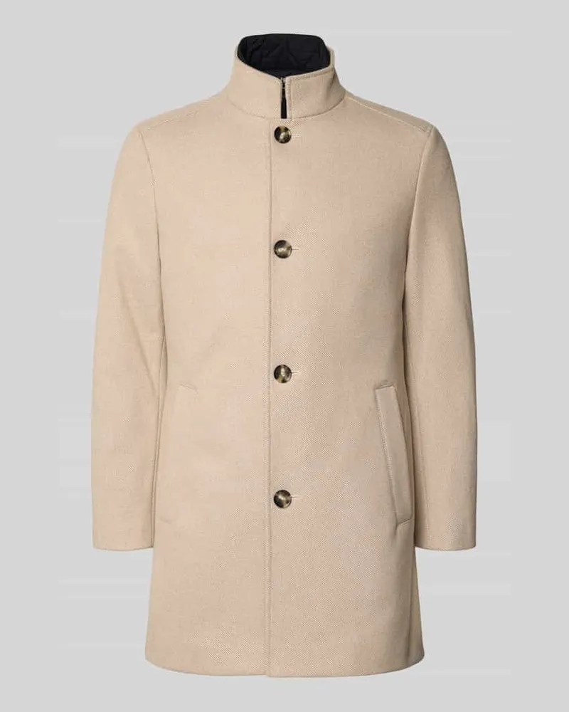 McNeal Kurzmantel mit Stehkragen und Eingrifftaschen Beige